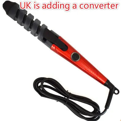 Sungdin xd-178 red professional spiral hair curler with anion care and anti-scalding feature