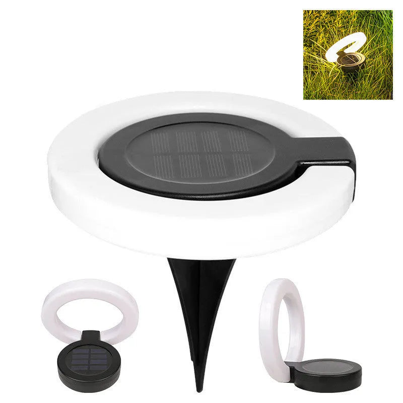 Long, rectangular solar underground light for outdoor floor or wall mounting