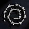 Irregular 3D Solid Alloy Pave Infinite Chain Cuban Chain Jewelry for Unisex Hip Hop Style Silver or Gold Bracelet 8inch Necklace 18-24inch