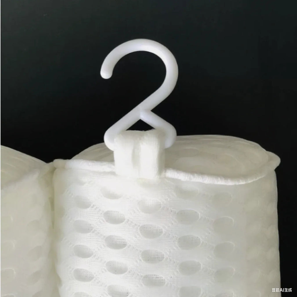 White luxury bathtub pillow with textured 3D material and seven large suction cups on the back.