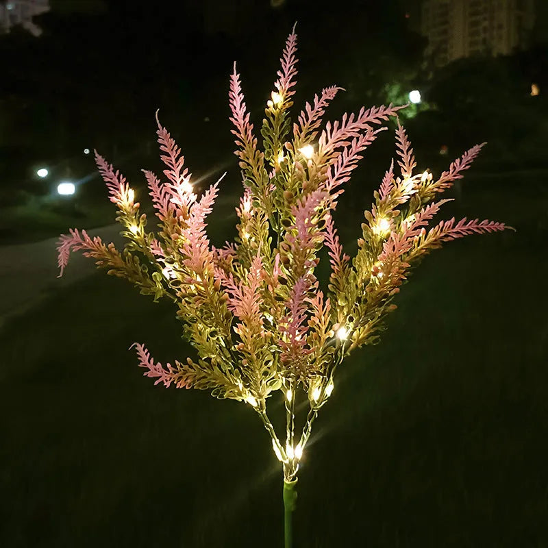 74cm solar powered garden light with flower-shaped design and IP55 waterproof rating for outdoor use