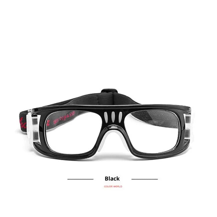 Explosion-proof outdoor basketball glasses with full rim frame in blue colour