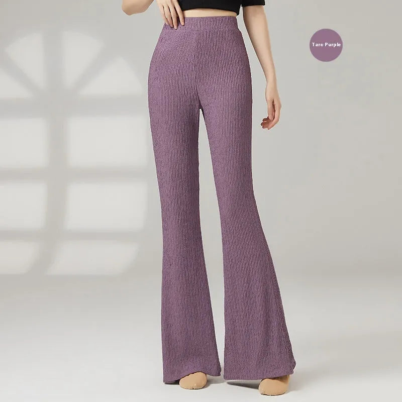 Women's classical dance practice trousers in polyester fabric available in multiple colours for sports training