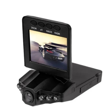 H198 model car dashboard camera with infrared LEDs and 2.4-inch screen on a windscreen mount.