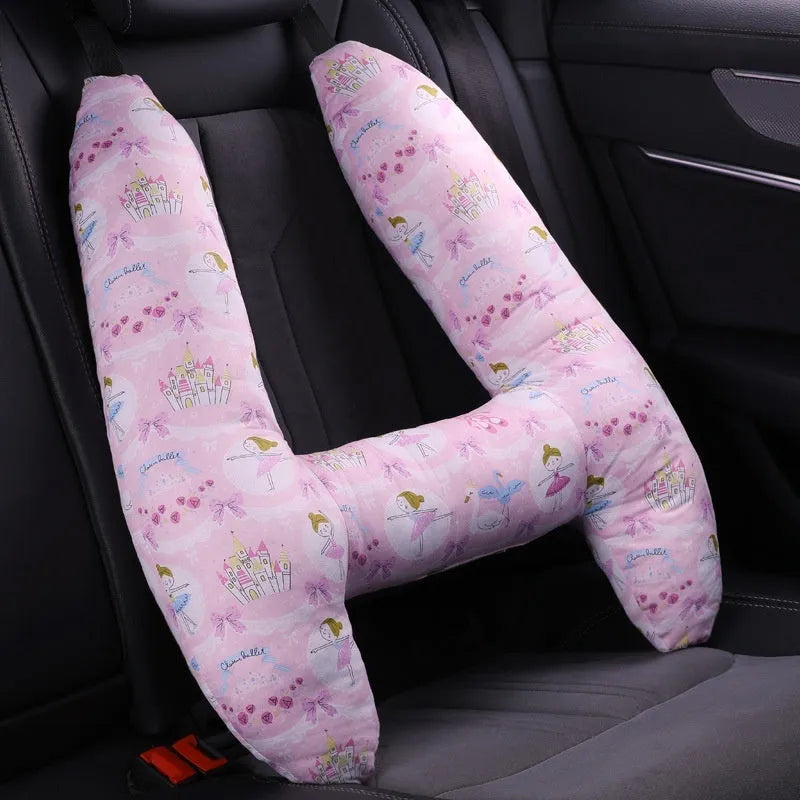55x70cm automotive headrest pillow with colourful print pattern and pearl cotton filling for car passenger comfort