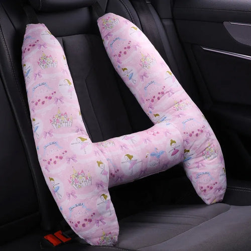 55x70cm automotive headrest pillow with colourful print pattern and pearl cotton filling for car passenger comfort