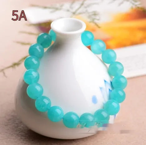 Loose natural blue-green amazonite gemstone beads for jewellery making in various sizes.