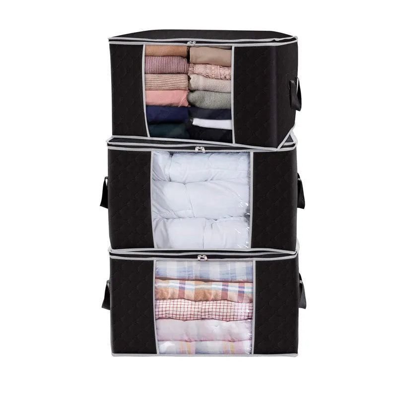 150 non-woven storage bags in multiple sizes and colours for quilt and clothing organisation