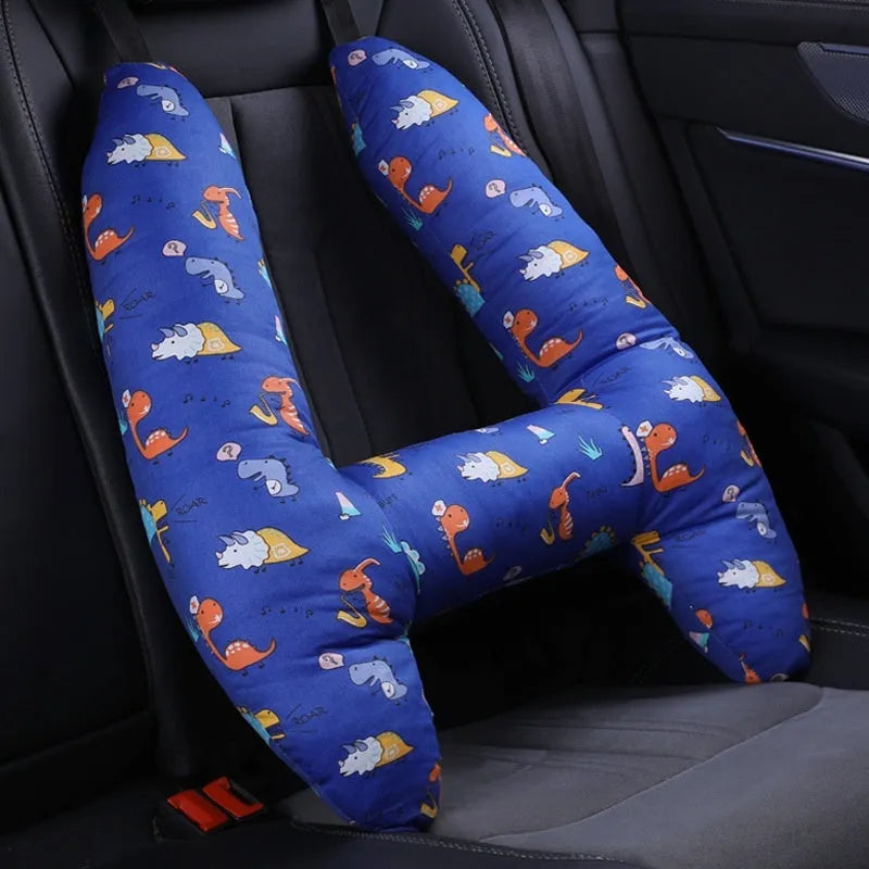 55x70cm automotive headrest pillow with colourful print pattern and pearl cotton filling for car passenger comfort