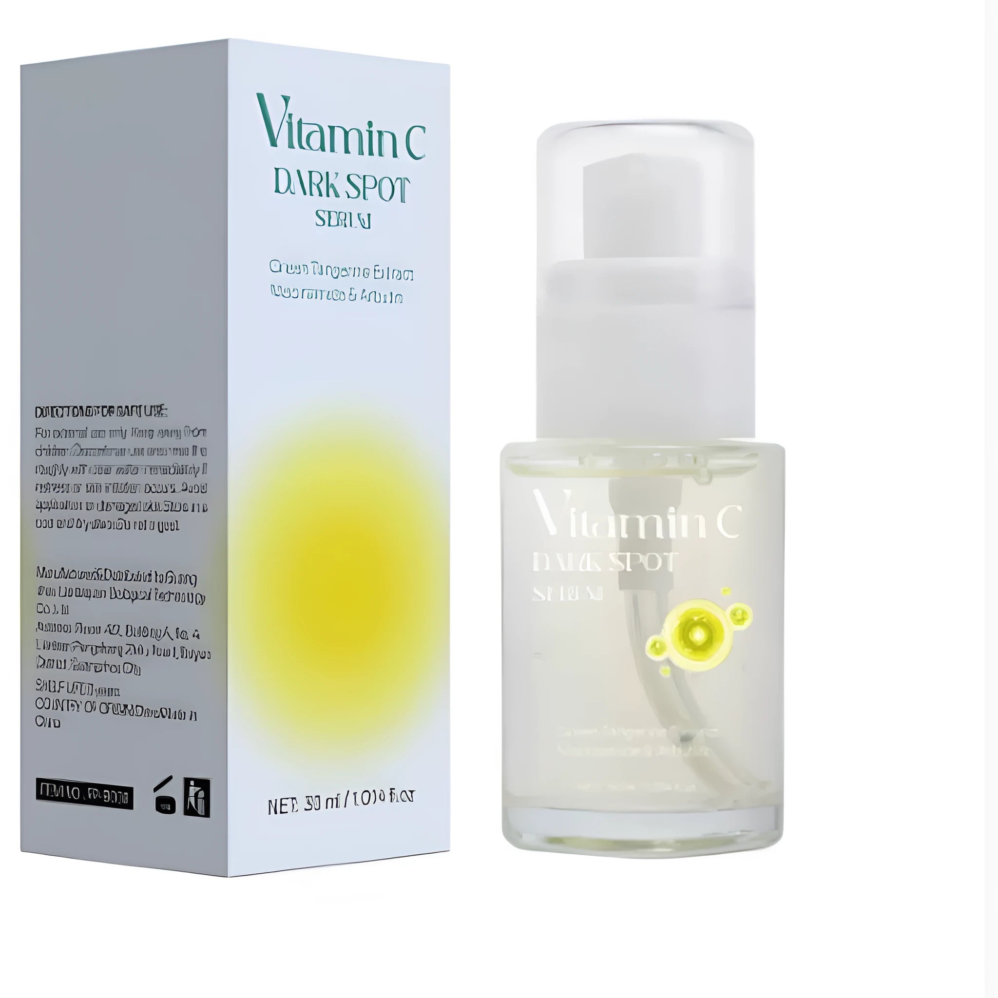 30ml glass bottle of Vitamin C spot removal facial essence for targeted skincare treatment.