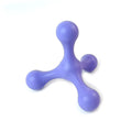 Silicone puppy chew toy with three legs in assorted colours for teething relief