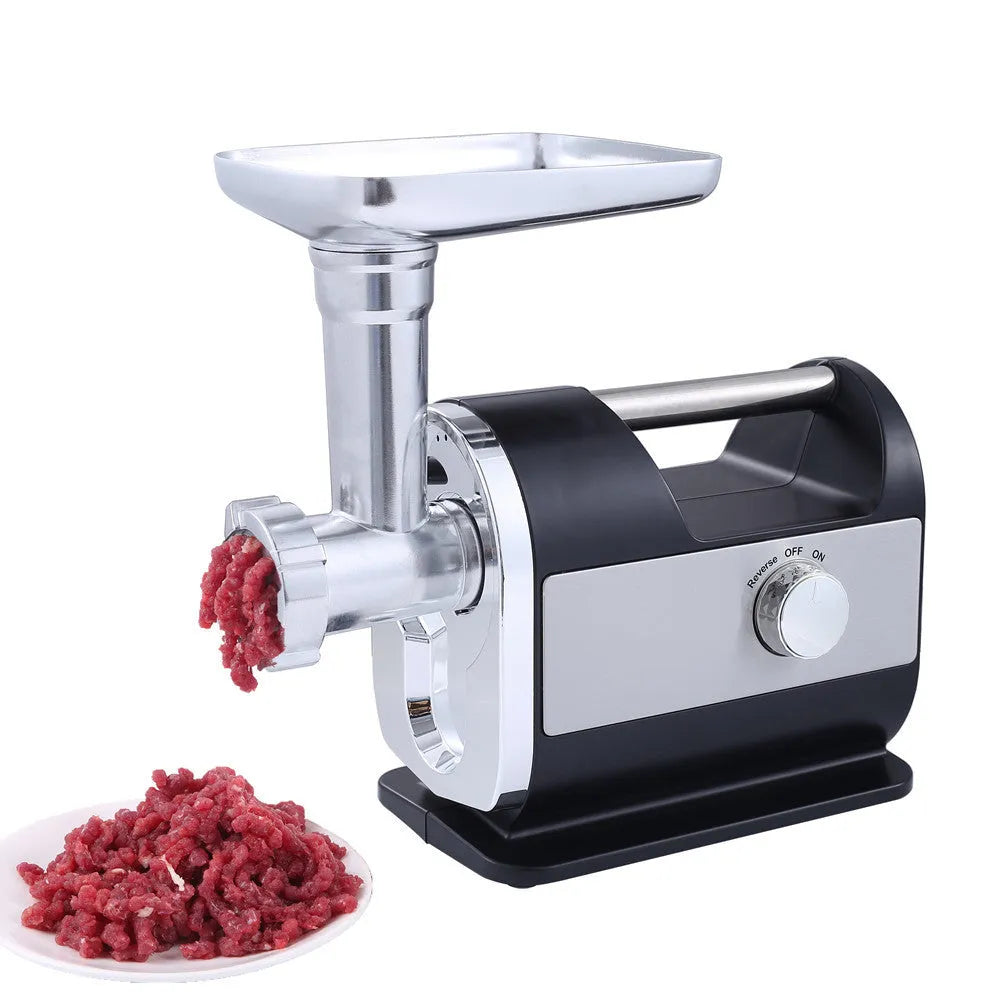 Fashion Simple Home Electric Meat Grinder stainless steel matte black fully automatic 285x160x335mm