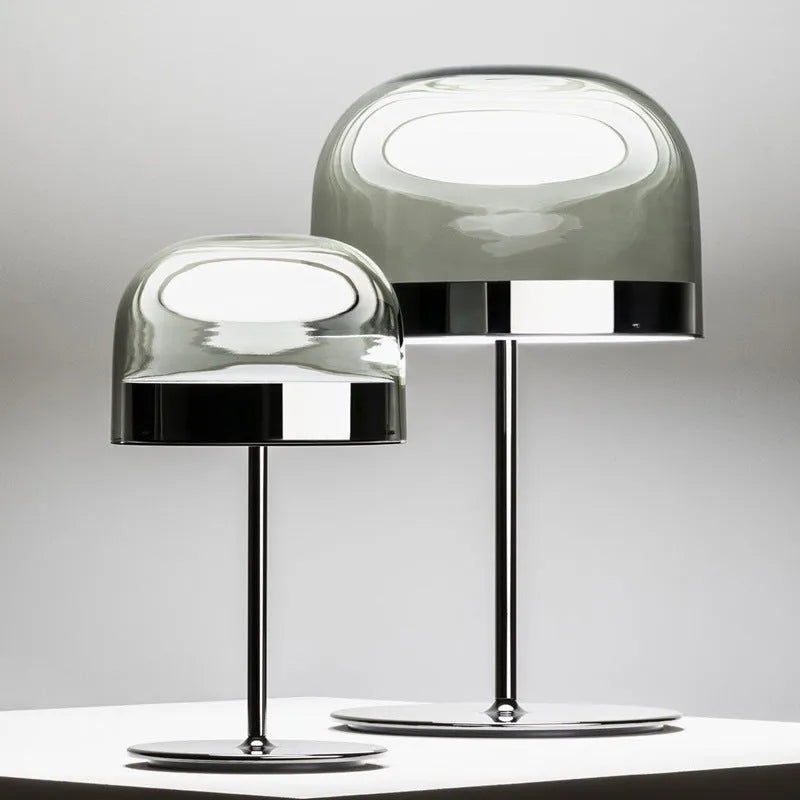 Nordic glass table lamp in light luxury style rose gold finish for living room bedside