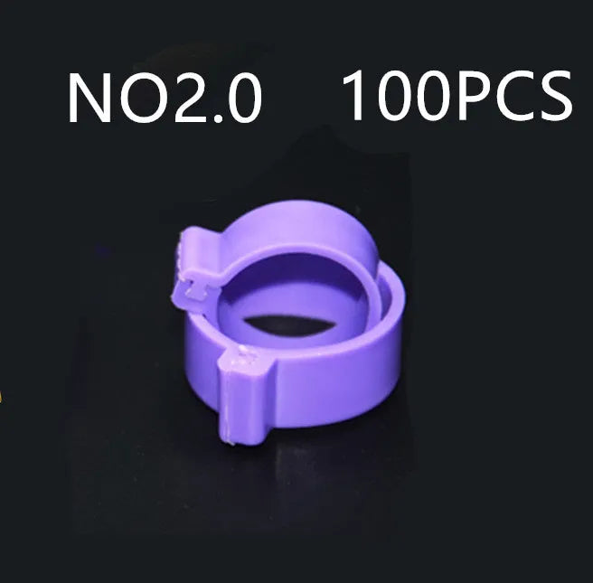 100 PCS chicken foot ring O-ring sealing washers in blue, green, purple, red, white, yellow colours