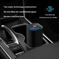 Mini USB car air purifier in black and white colour options with replaceable filter