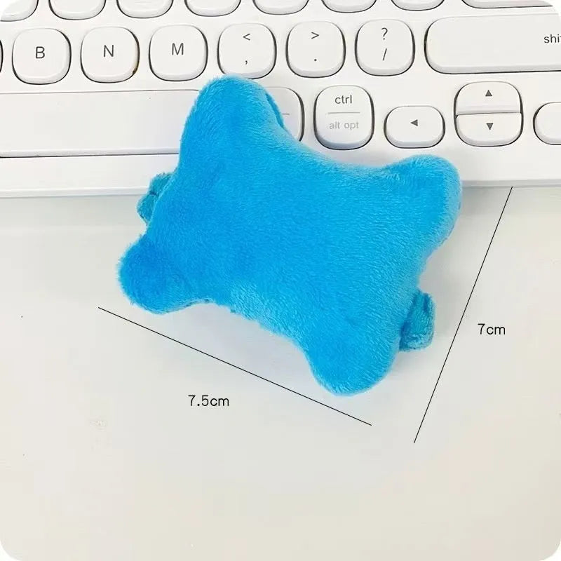 Plush wrist protector mouse pad mini pillow in blue, green and pink colours for keyboard typing comfort