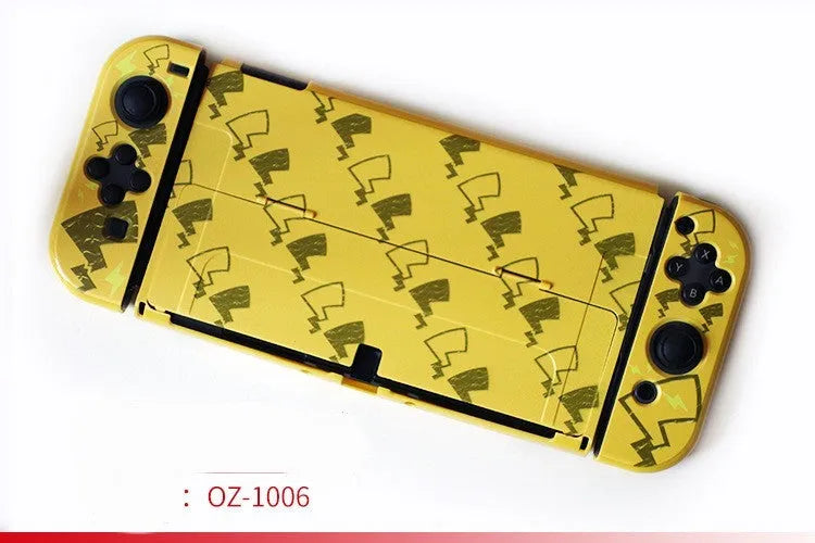 Hard protective case for Nintendo Switch OLED console in a cartoon crystal shell design.