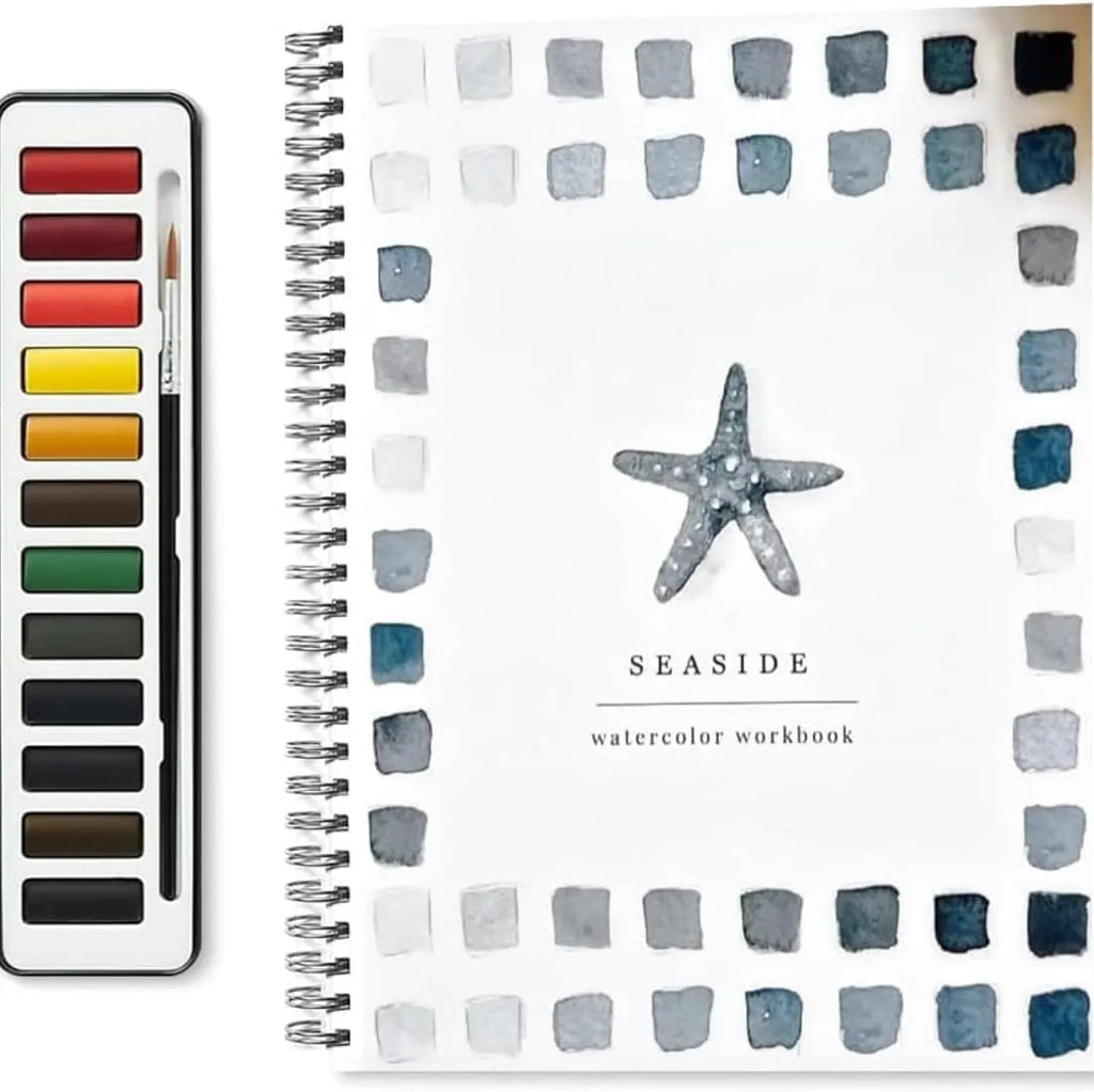 Portable watercolour exercise book with birds theme, 23x16.5cm paper pad for beginners