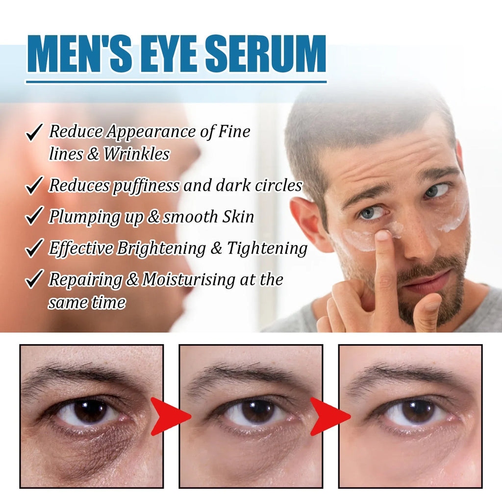 Men's Eye Essence 15g tube with hyaluronic acid for under-eye moisture and skin elasticity
