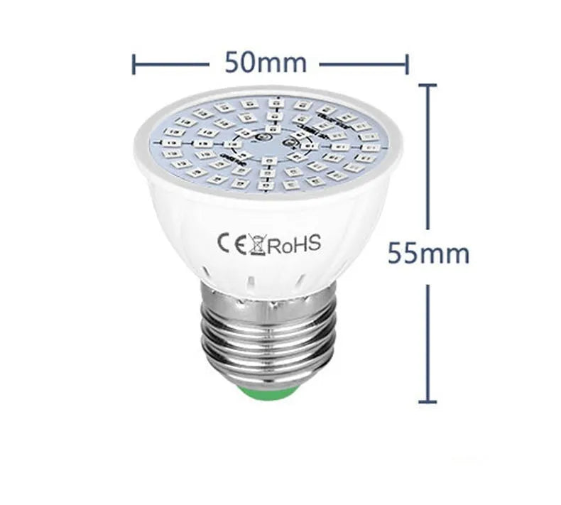 White LED plant growth lamp with 80 beads for indoor potted plant illumination