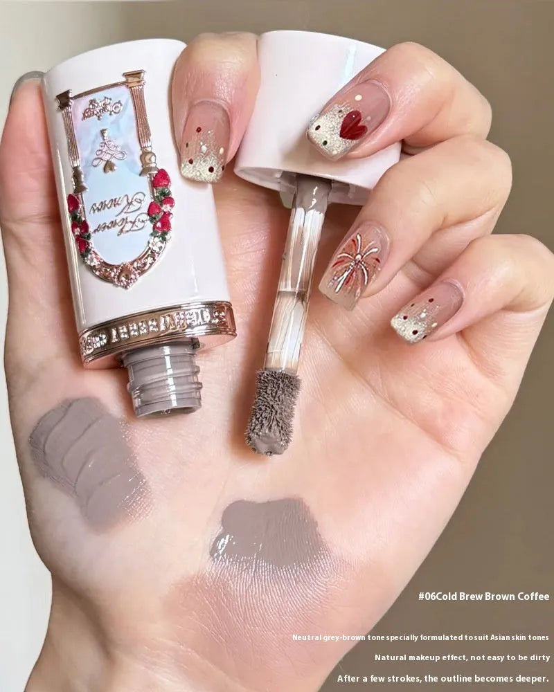 Strawberry Cupid Series Liquid Blush in one of six shades, shown on a hand or with swatches.