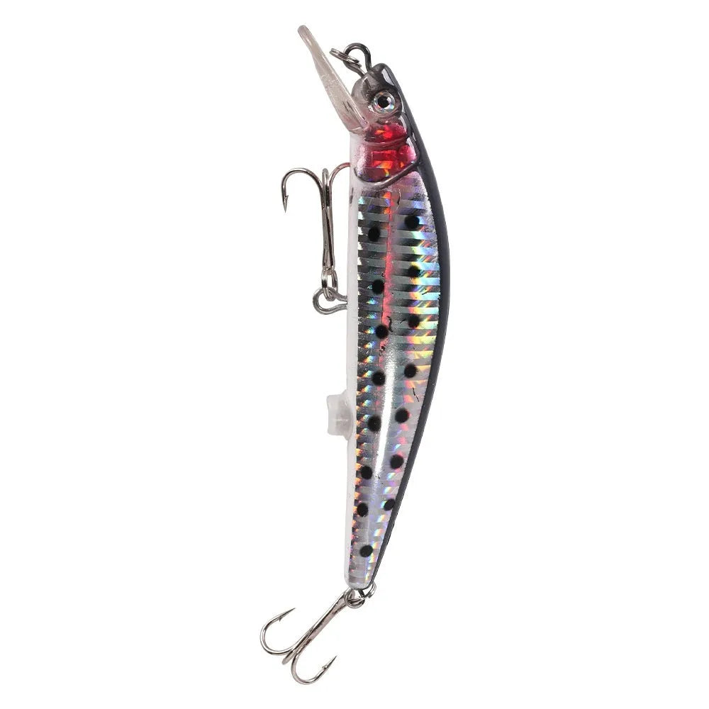 Colourful floating mino fishing bait with USB charging cable for luminous night fishing