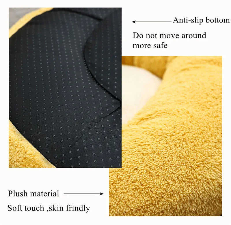 Corgi-shaped plush pet bed for dogs and cats in three sizes