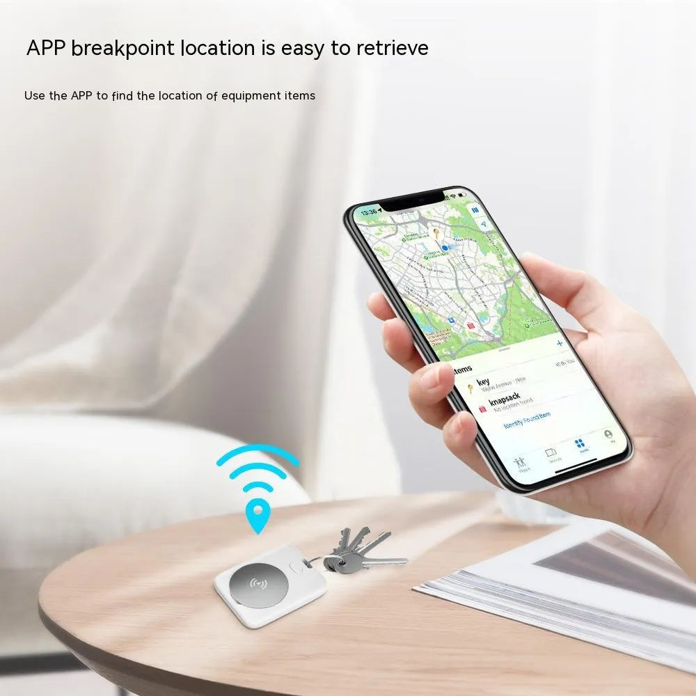 White ABS plastic pet tracking device with portable attachment for collars