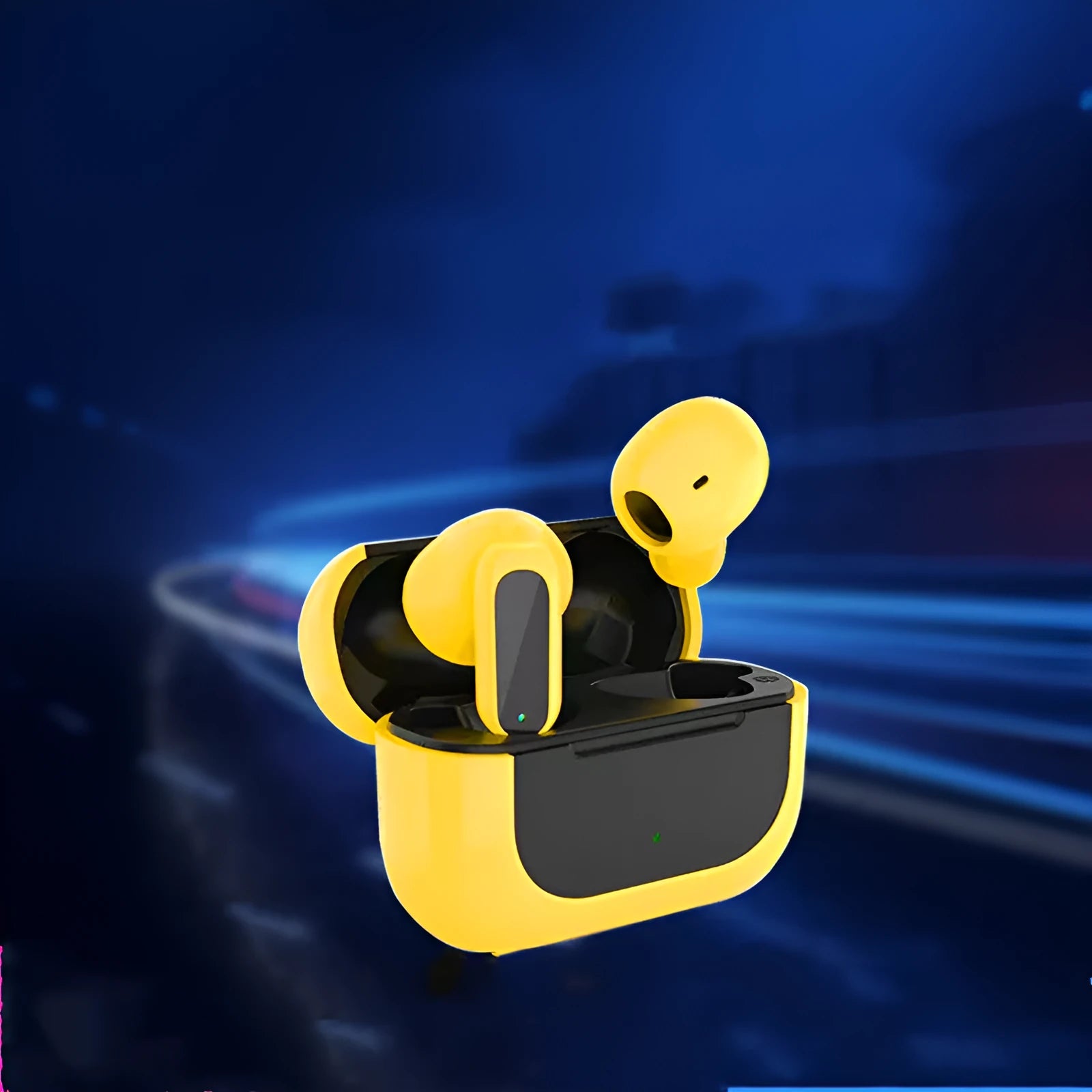 Jerry cartoon wireless headphones in black, white or yellow colours with earplug design