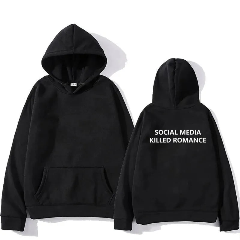 Men's slim fit hoodie with letter pattern print, hooded long sleeve casual pullover