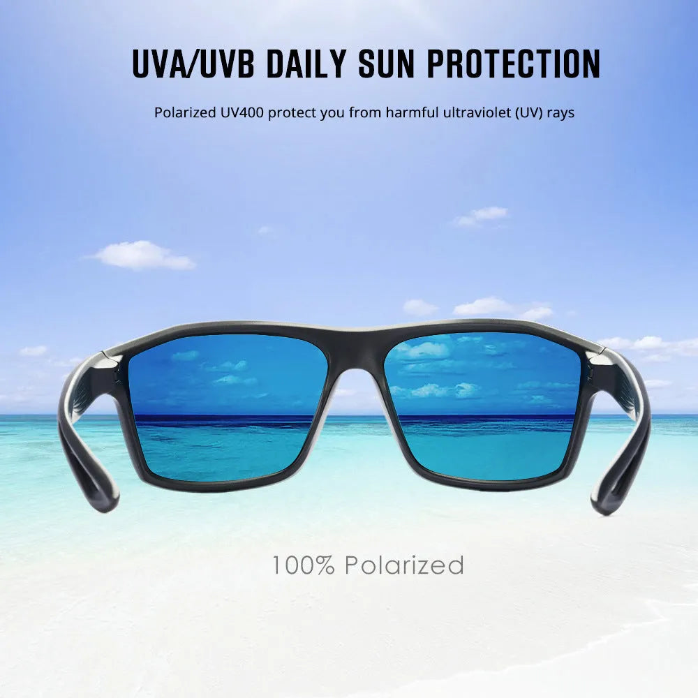 Sports polarized sunglasses with TR90 frame, TAC lens, UV400 protection, full frame box design, available in 11 colour options