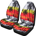 Retro cow spot leopard print car seat covers on vehicle seats