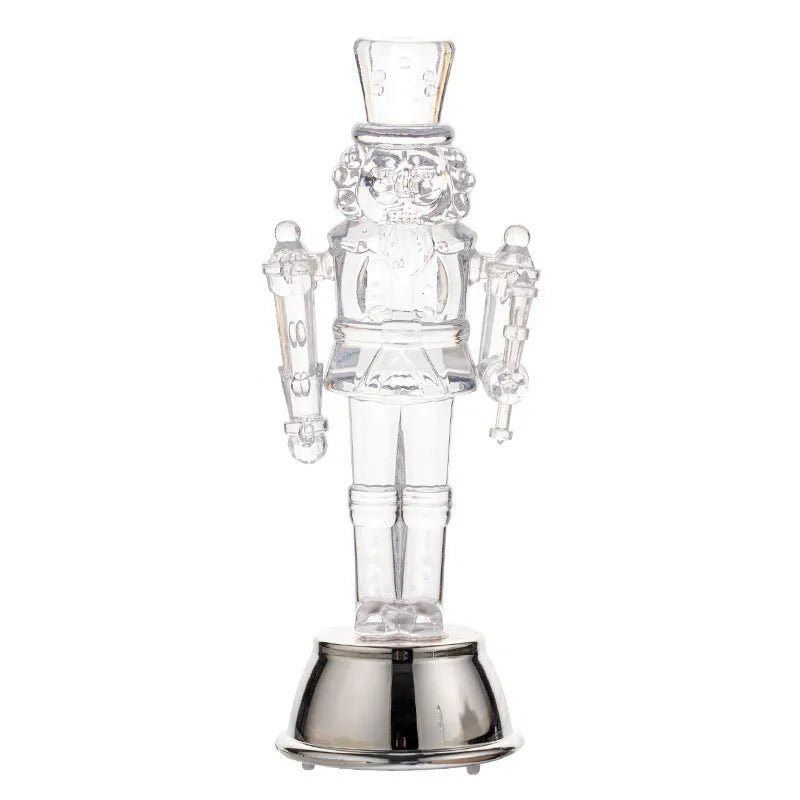 Transparent plastic walnut soldier Christmas nutcracker desktop ornament
