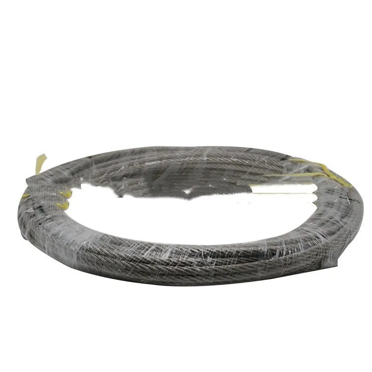 Child safety pulley slide rope set with 10m steel cable, harness, carabiners, and tree protectors