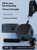 Intelligent fitness resistance tensioner with adjustable 2-20kg resistance in blue grey and orange grey colour options