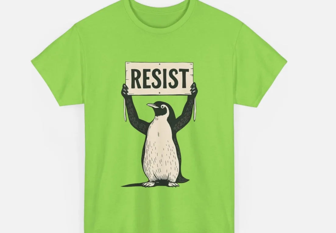 Straight fit cotton short sleeve T-shirt on a hanger in black, green, and white colours.