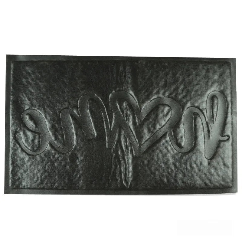 Rectangular PVC loop door entry mat in solid colour with textured surface, 45x75cm size