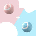 Blue automatic moving cat toy ball with silicone construction for indoor feline play
