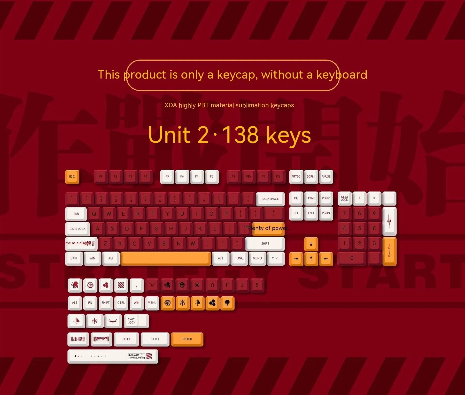 138-piece PBT key cap set with blue and pink boy and girl colour matching designs for mechanical keyboards.