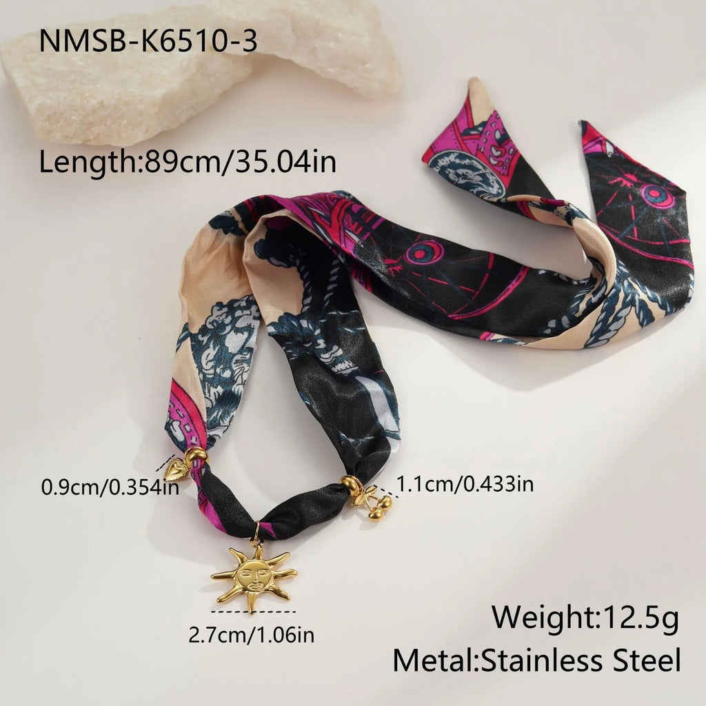 Stainless steel sun pendant necklace and bracelet set with 18K gold electroplating and geometric design