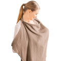 Breathable muslin nursing cover with rigid hoop for breastfeeding privacy
