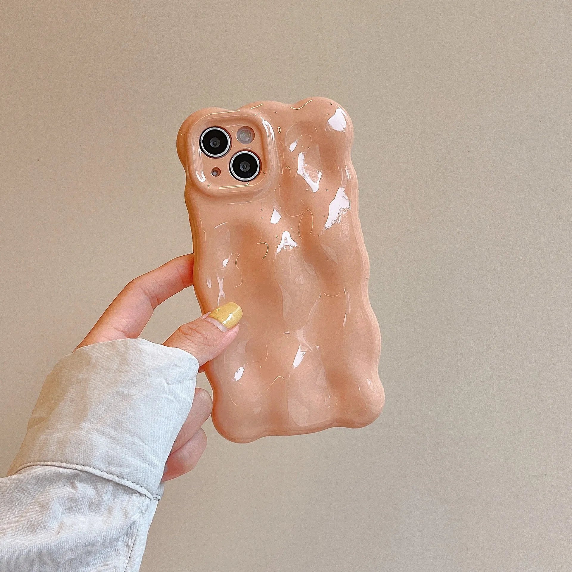 New irregular meteorite pattern TPU phone case in solid colour, anti-drop design, fits iPhone 14ProMax