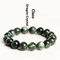 Green Dragon Crystal bracelet with 8-9mm beads and Ruyi elements