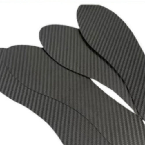 3K full palm carbon fibre running insoles showing black colour and textured surface