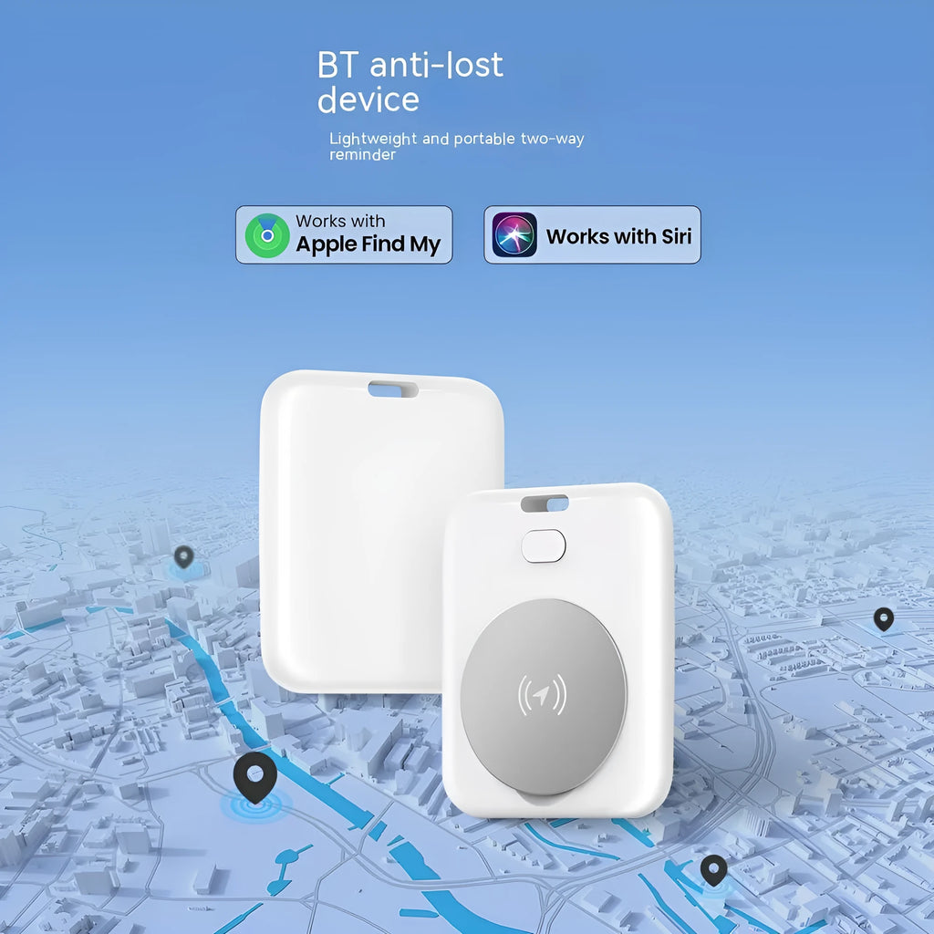 White ABS plastic pet tracking device with portable attachment for collars