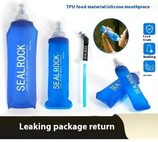 Plastic portable drinking straw with suction tube for mountain climbing and cycling