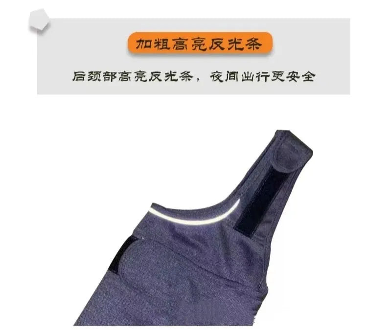 Heather grey dog anxiety vest made from brocade cotton fabric, size L for 12-18kg dogs.