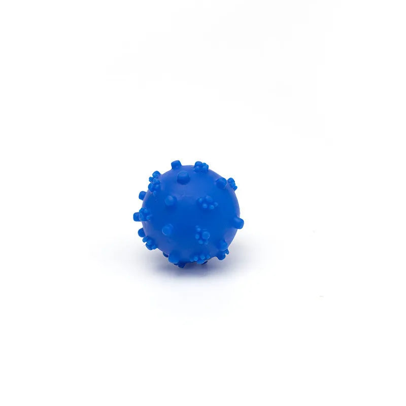 Bright coloured spiky dog toy balls measuring 2 inches in diameter for small dogs