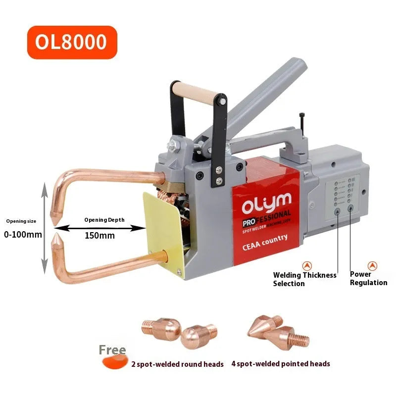 OL8000 double-sided spot welder butt welding machine with round and pointed heads