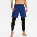 Men's grey quick-drying high elastic tight pants for fitness and running